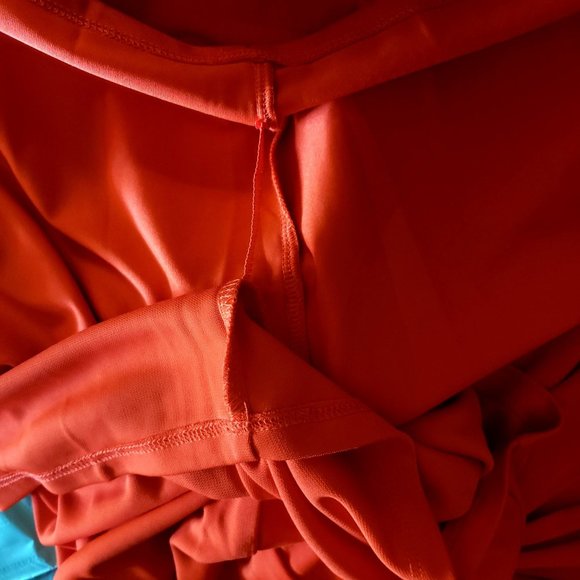 H&MDRESS SIZE 6 KNOT FRONT LONG SLEEVE RED ORANGE - Picture 9 of 10